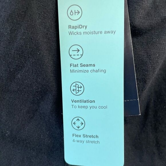 NWT Ideology Black Short Sleeve Performance T-Shirt Size L - Picture 4 of 7